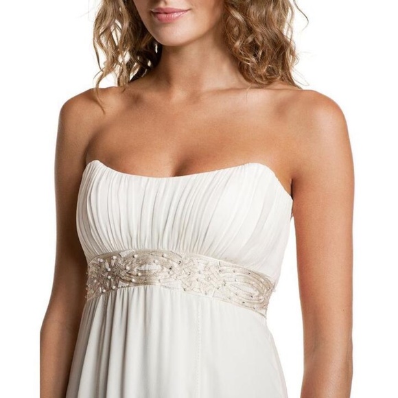 NICOLE MILLER BEADED SILK WEDDING BRIDAL DRESS JA0005 $1980 - Picture 2 of 12